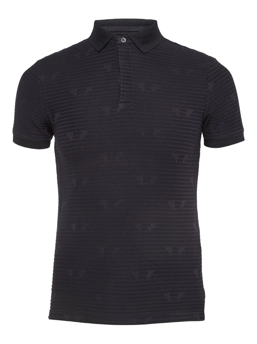 Emporio Armani Pre-Owned patterned-jacquard polo shirt | Blue | Image 1