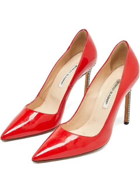 Manolo Blahnik checkered heeled pumps
