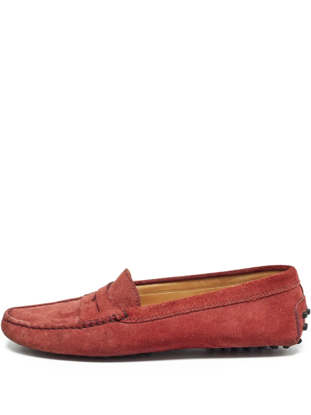 Tod's Vintage スエード ローファー - レッド Tod's Vintage スエード ローファー - レッド