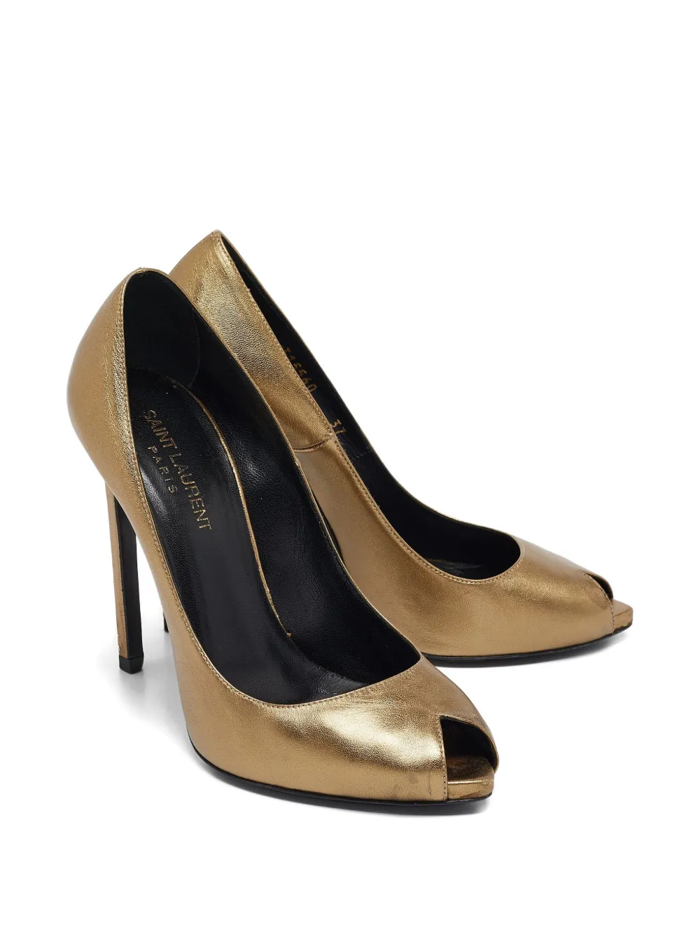 Saint Laurent Pre-Owned 2023 120 mm metallic pumps - Goud