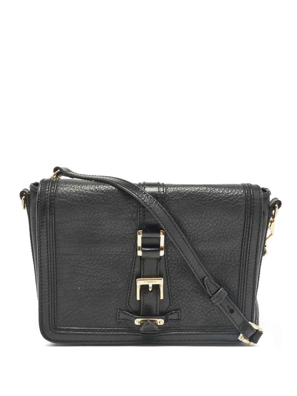 Burberry Pre-Owned buckle-detail leather shoulder bag | Black | Image 1