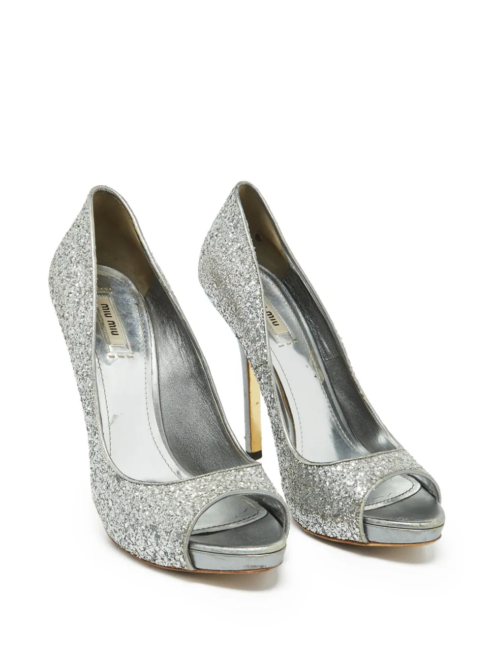 Miu Miu Pre-Owned 130mm metallic heeled pumps | Image 2