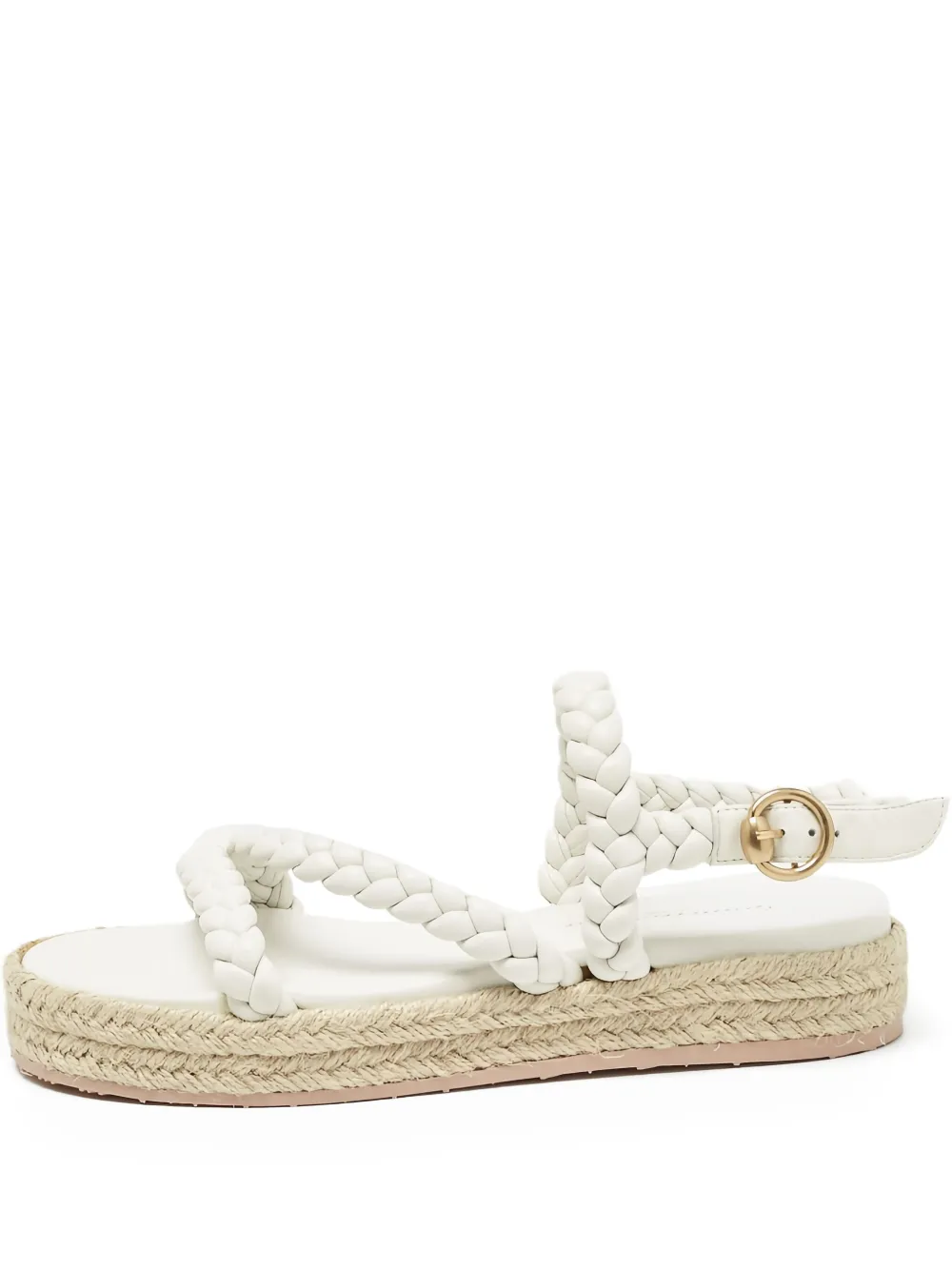 Gianvito Rossi alpargatas con tiras entrelazadas de archivo | blanco | Image 1