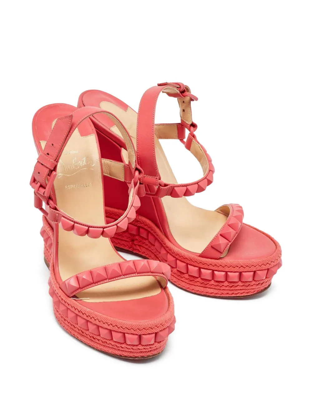 Christian Louboutin Pre-Owned 140mm Pyraclou wedge sandals | Image 2