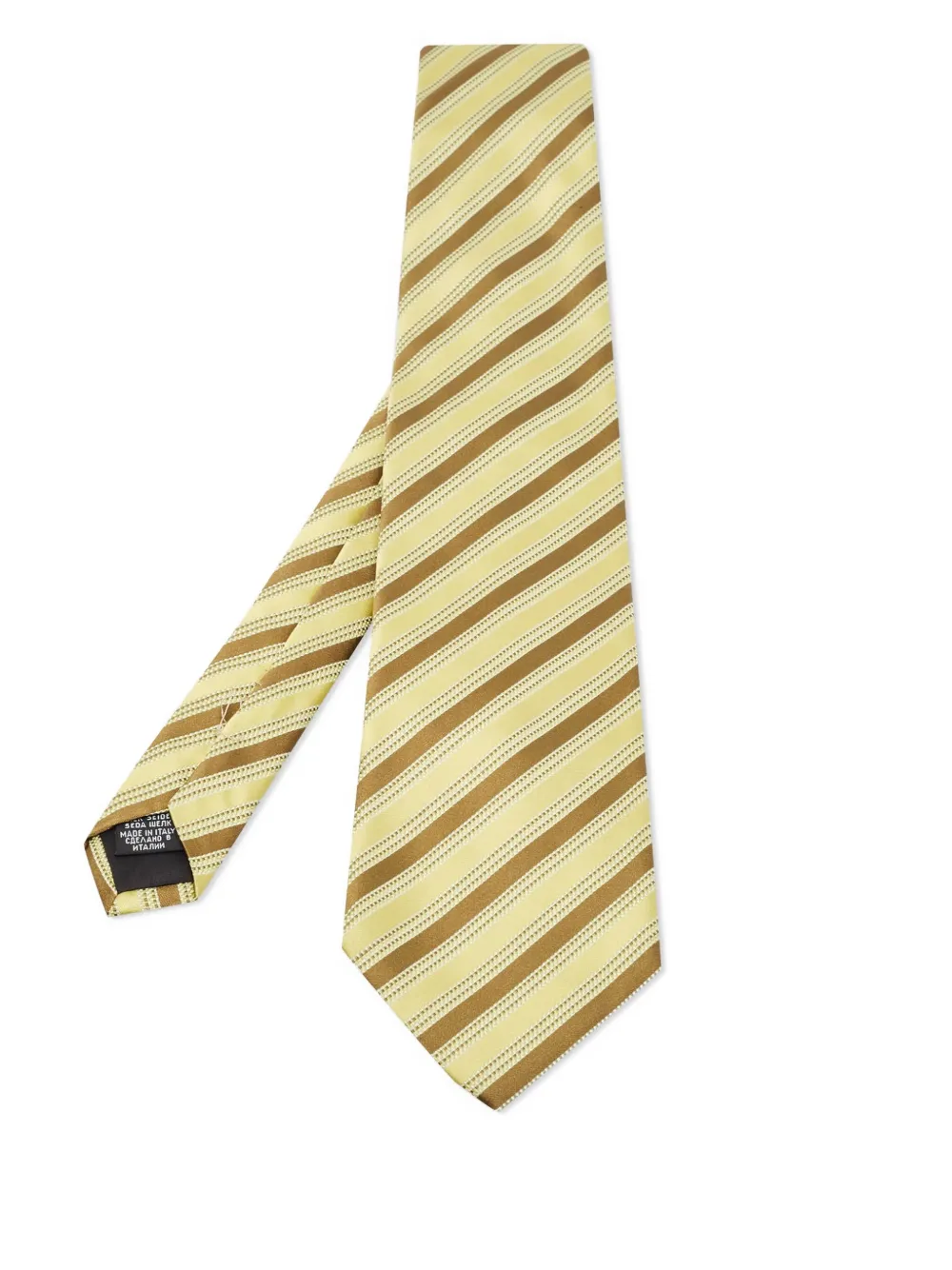 2024 pre-owned diagonal-stripes silk tie