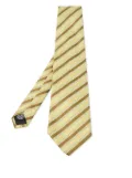 BOSS 2024 pre-owned diagonal-stripes silk tie - Yellow