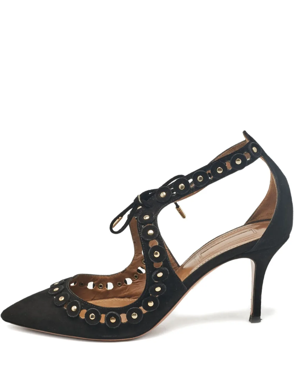 Aquazzura pre-owned 80mm cut-out pumps - ブラック Aquazzura pre-owned 80mm cut-out pumps - ブラック