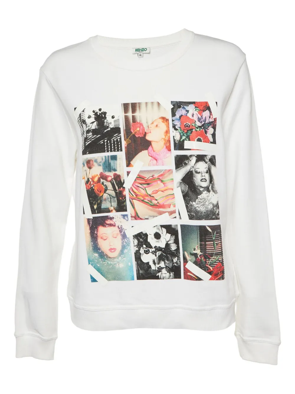 Kenzo Pre-Owned photo-collage sweatshirt | White | Image 1
