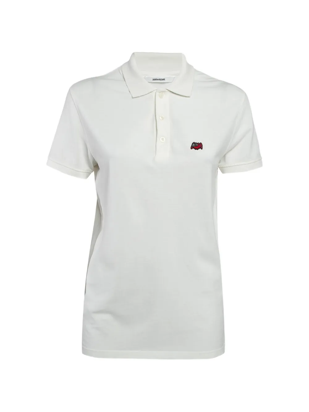Zadig&Voltaire Polo in cotone con ricamo logo - Bianco
