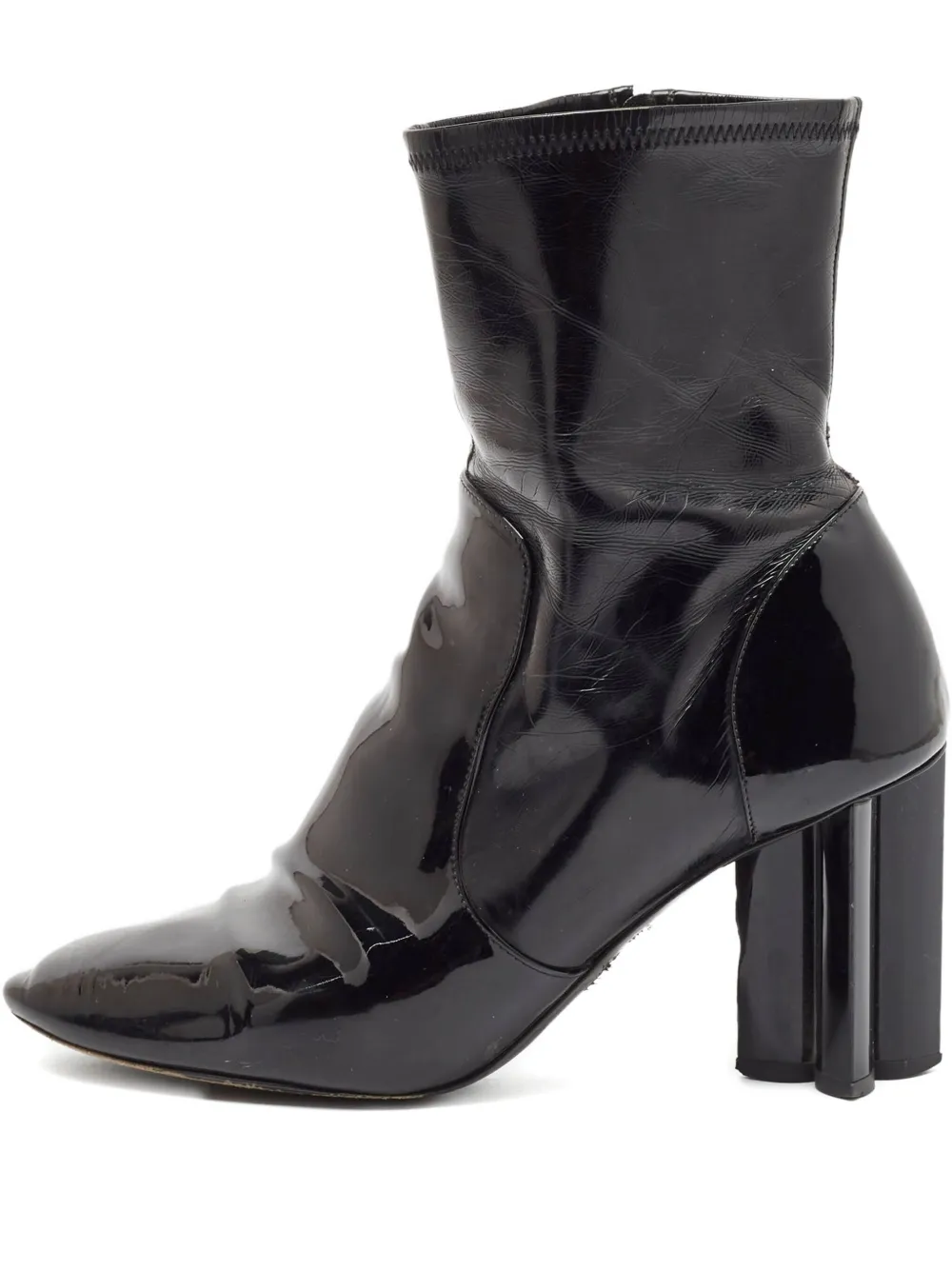 Pre-owned Louis Vuitton Patent-leather Block-heel Boots