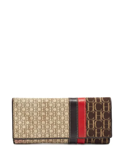 Carolina Herrera Vintage pre-owned monogram-canvas leather-trim wallet