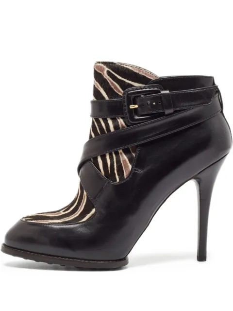 Tod's Vintage pre-owned 110mm zebra-print buckled boots