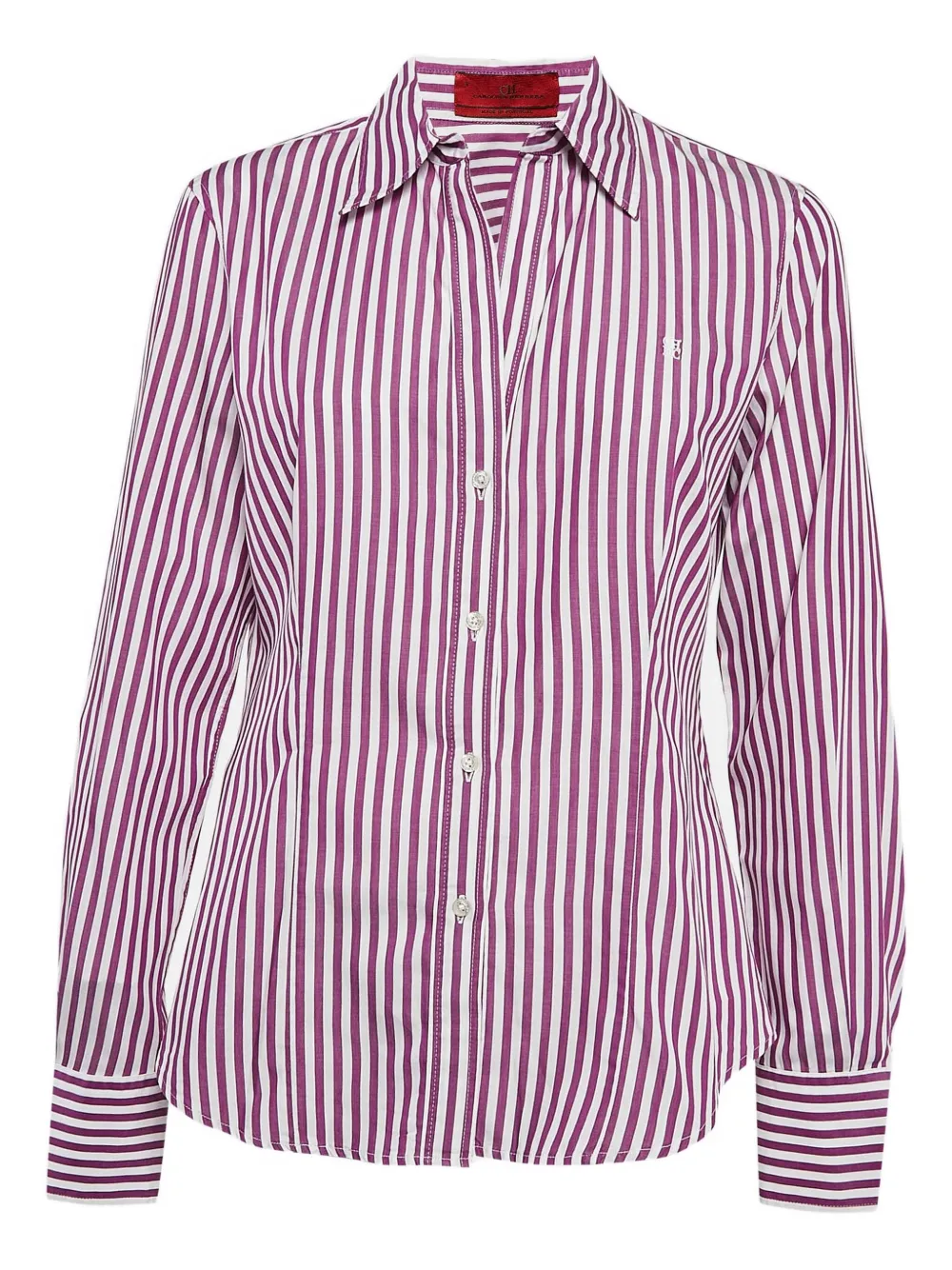 Carolina Herrera Vintage striped cotton shirt | Pink | Image 1