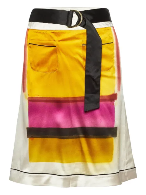 Etro Pre-Owned falda midi con motivo abstracto