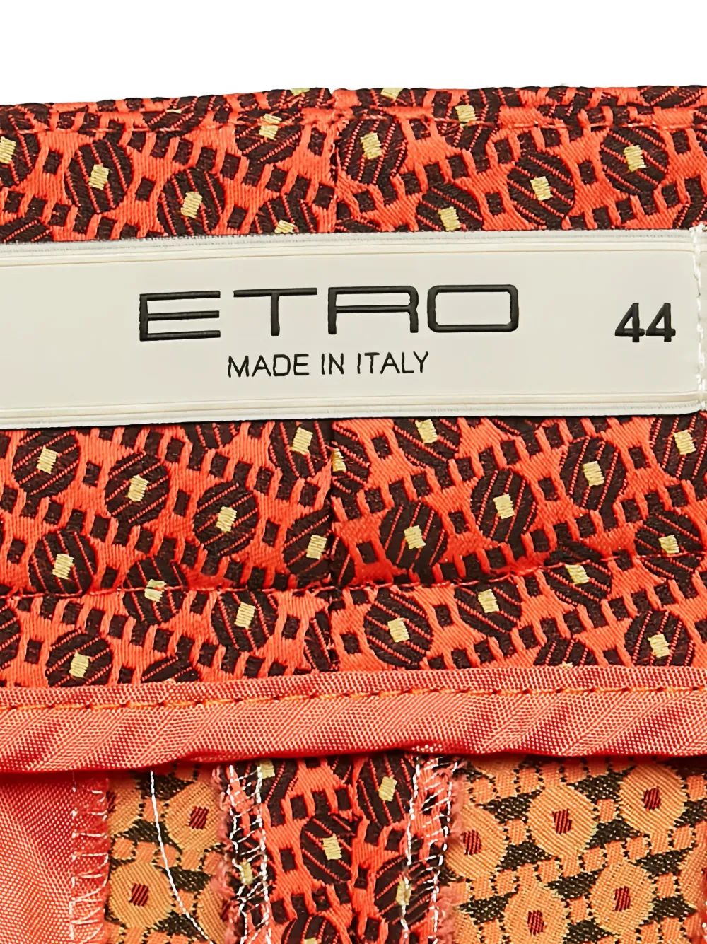 Pre-owned Etro Straight-leg Trousers In Orange