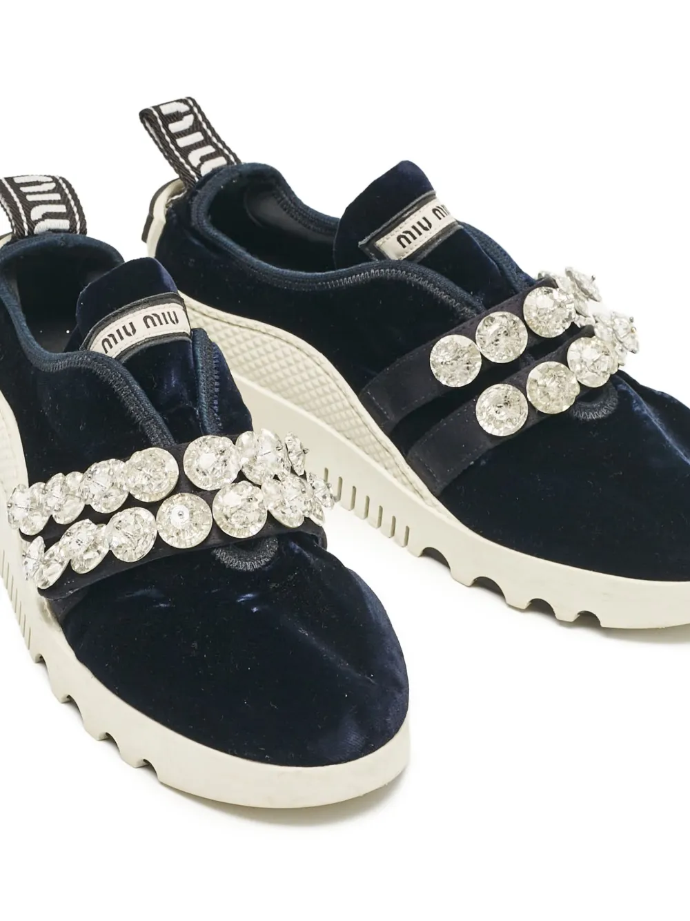 Miu Miu Pre-Owned rhinestone-embellished sneakers | Image 2
