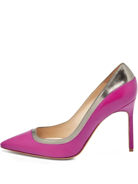Manolo Blahnik pre-owned 100mm two-tone pointed-toe pumps