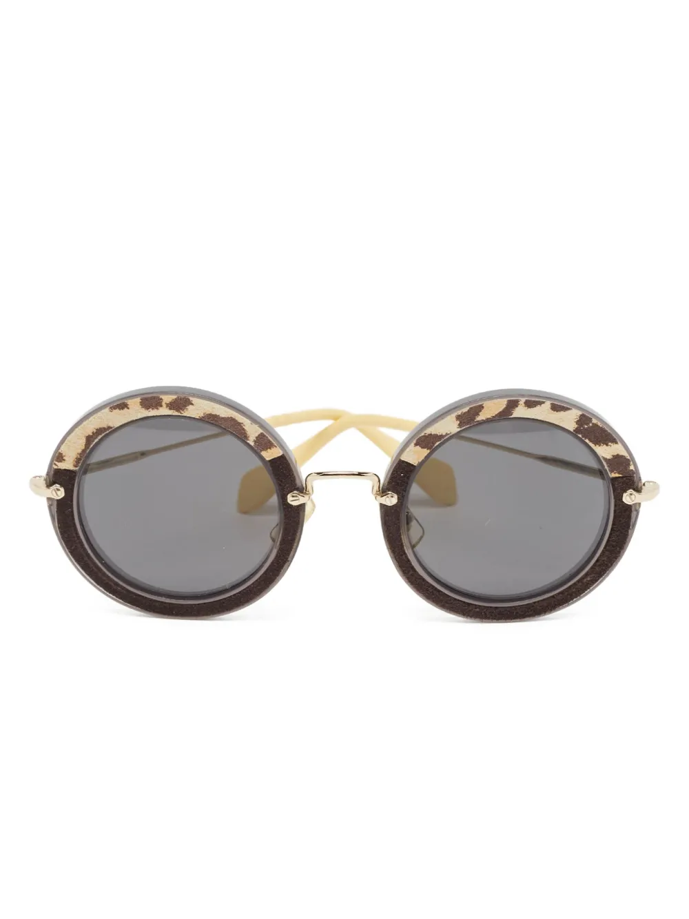 Miu Miu Pre-Owned lentes de sol con armazón redonda | negro | Image 1