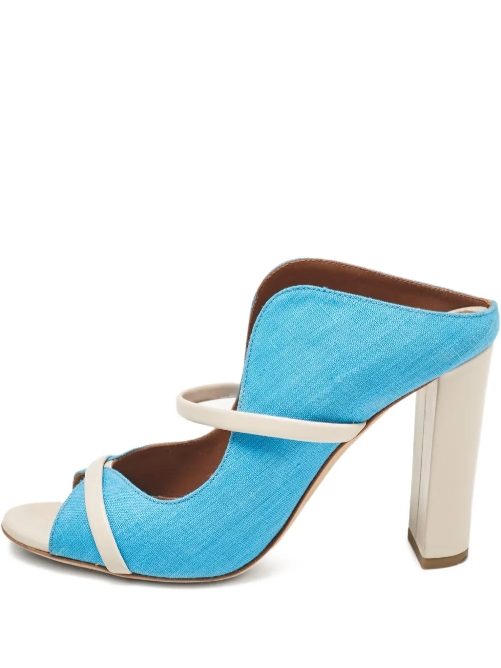 Malone Souliers pre-owned 95mm canvas sandals | Blue | Image 1