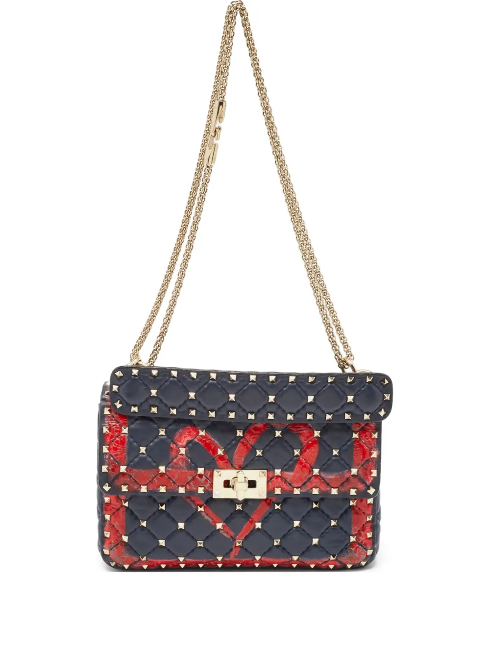 Valentino Garavani Pre-Owned Rockstud Spike shoulder bag - ブルー Valentino Garavani Pre-Owned Rockstud Spike shoulder bag - ブルー