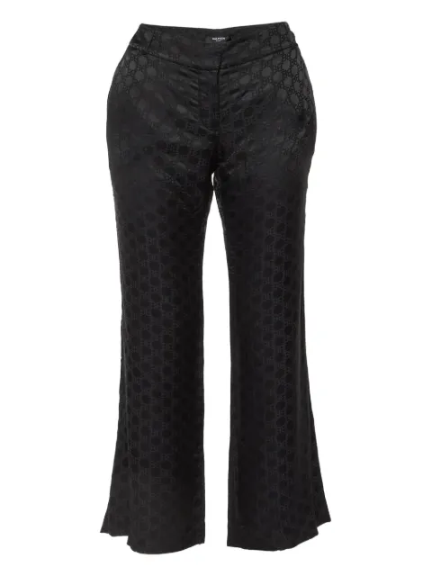 Balmain Pre-Owned silk-blend straight-leg trousers