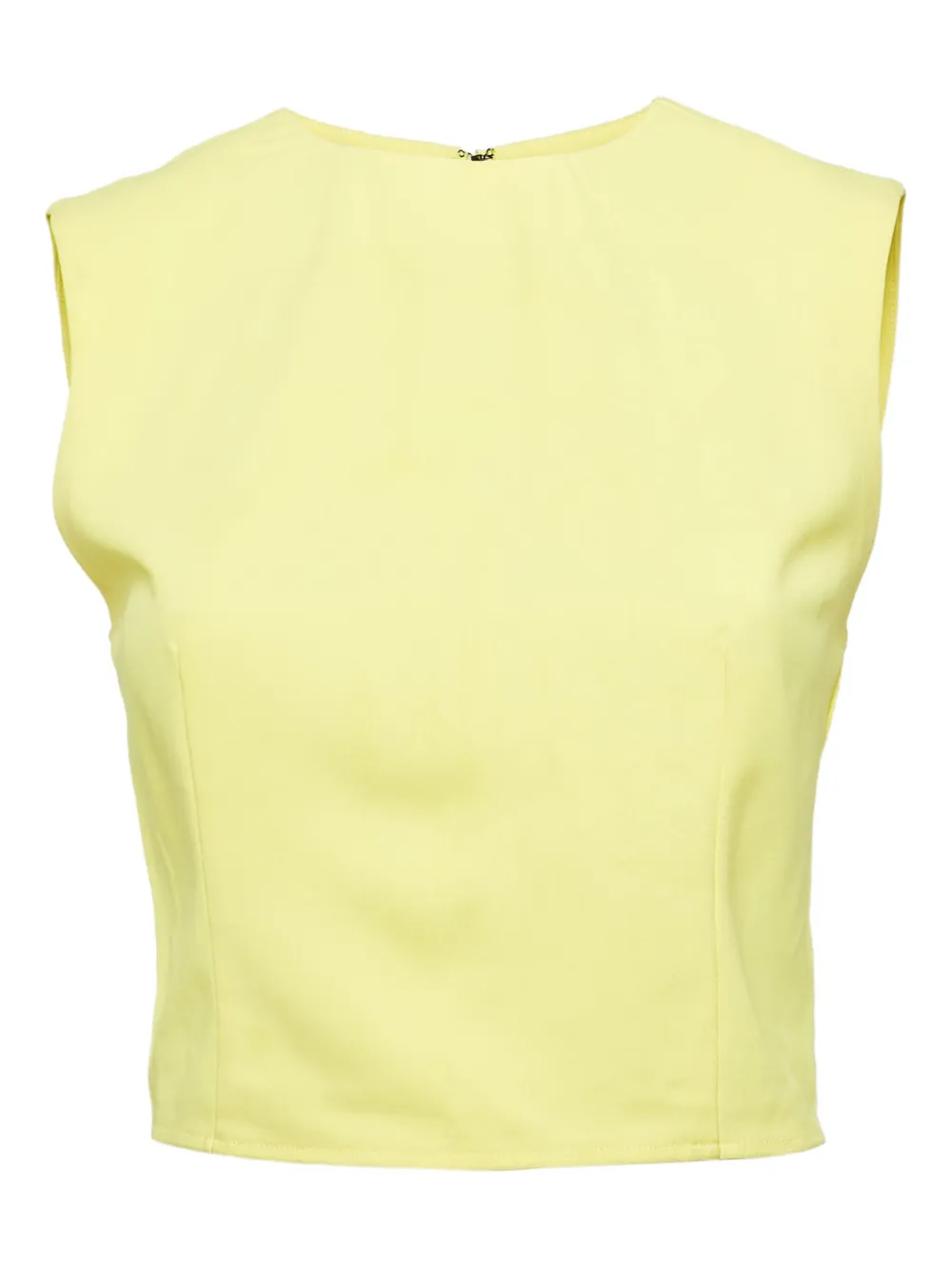 alice + olivia pre-owned sleeveless cropped top | Yellow | Image 1