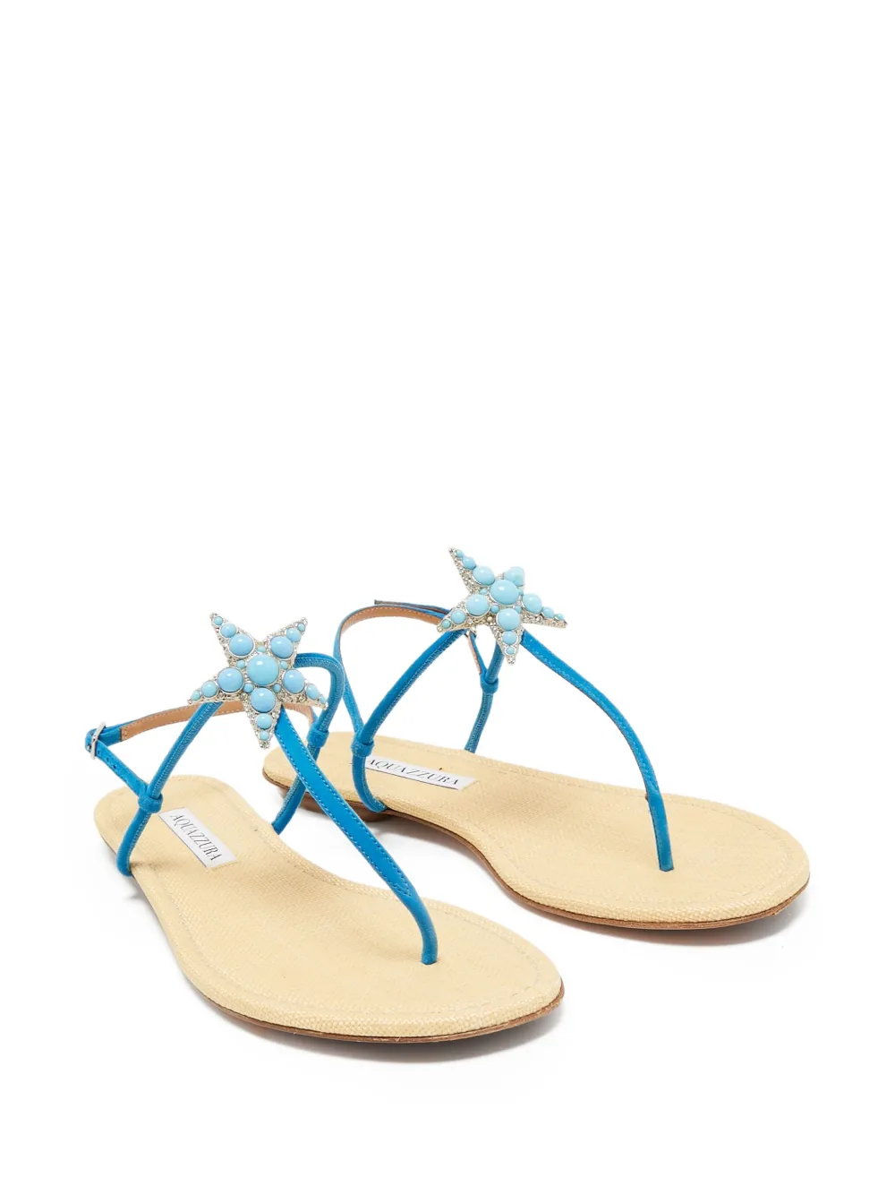 Aquazzura pre-owned Seastar beaded flat sandals | Image 2