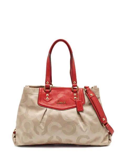 Coach pre-owned Ashley logo pleated tote bag