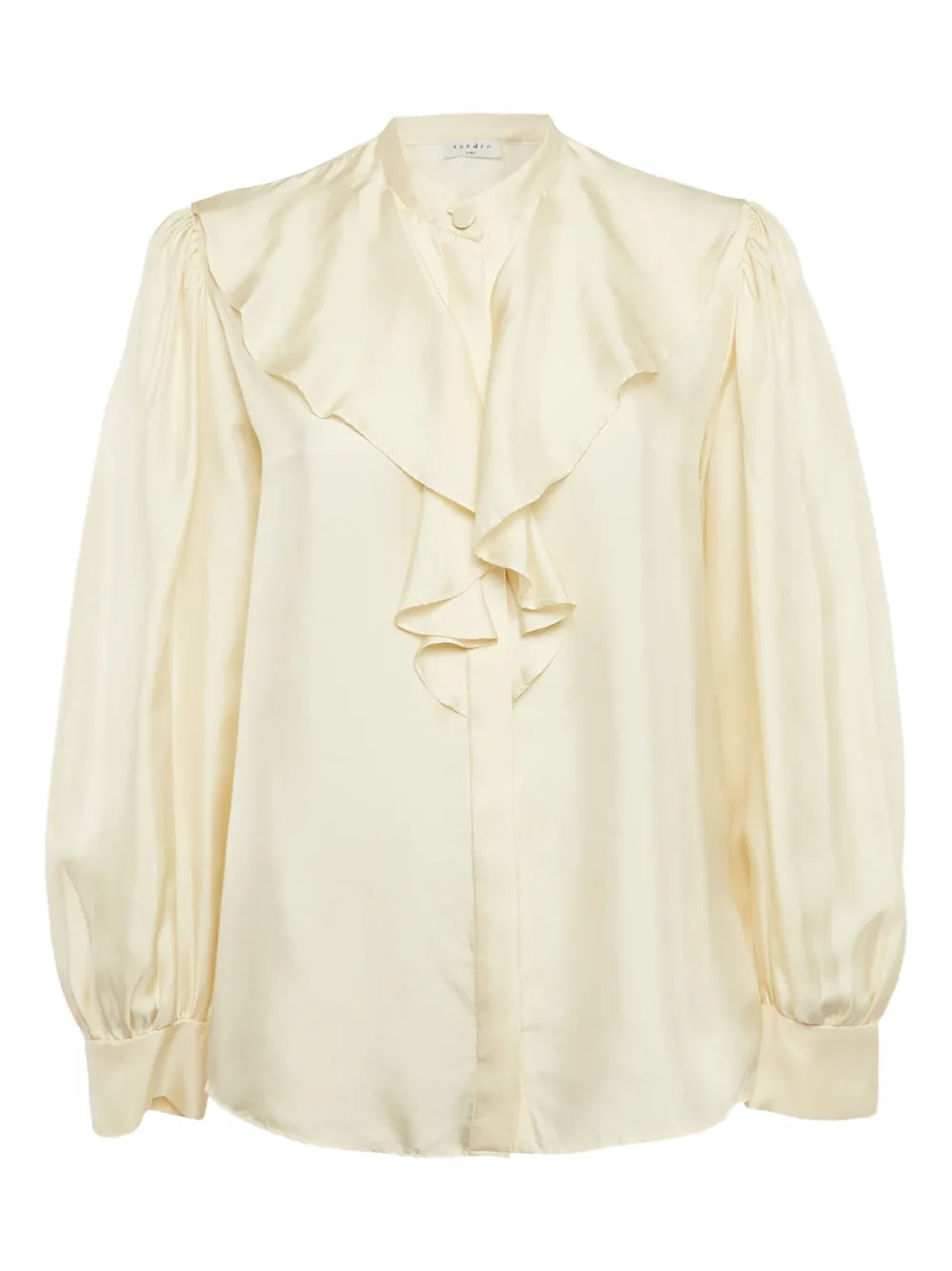 SANDRO pre-owned ruffled blouse | Neutrals | Image 1