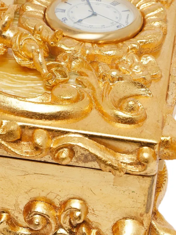 Dolce & Gabbana Pre-Owned Barocco Clock Box Tote Bag | Gold | FARFETCH