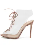 Gianvito Rossi lace-up clear-panel boots - Neutrals
