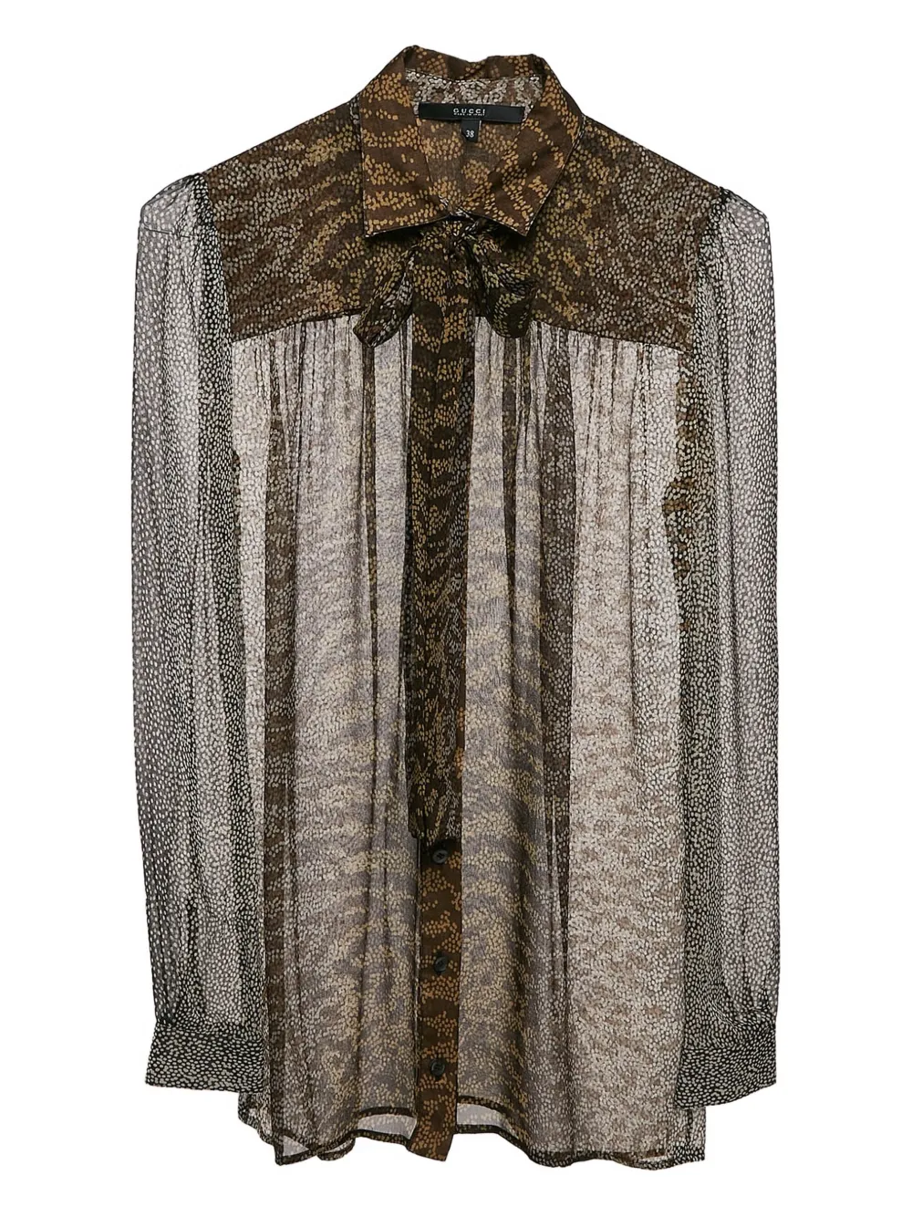 Gucci Pre-Owned Hemd mit Sheer-Effekt - Braun