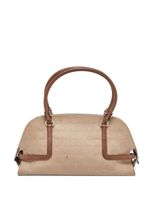 Ferragamo Pre-Owned Gancini-embossed satchel bag