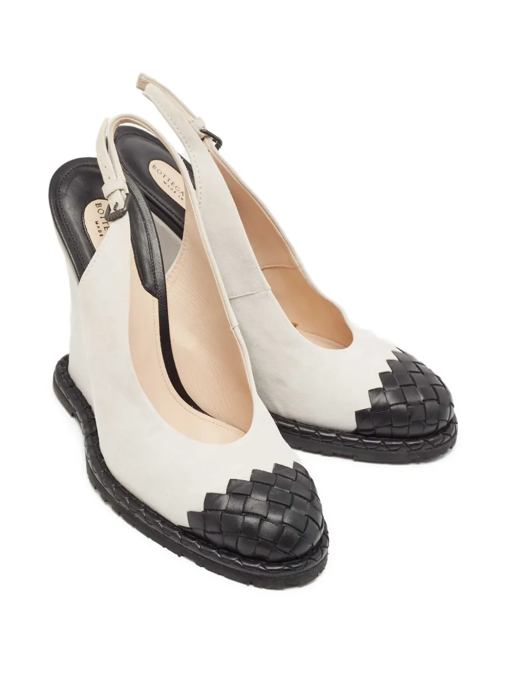 Bottega Veneta Pre-Owned 120mm Intrecciato-detail leather pumps | Heeled Pumps | Image 2