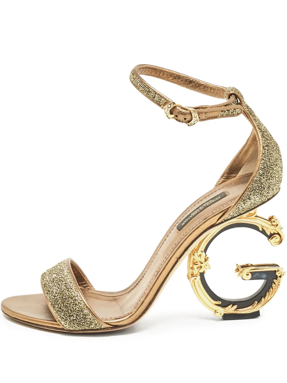 Dolce & Gabbana Pre-Owned 105mm Baroque DG sandals | Gold | Image 1