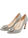 Nicholas Kirkwood pre-owned 110mm textured pointed-toe pumps - Silver