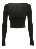 Versace Pre-Owned long-sleeves scoop-neck top - Black