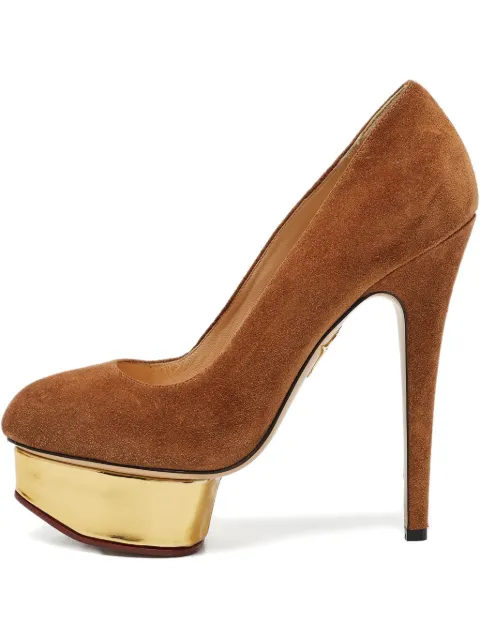 Charlotte Olympia حذاء كلاسيكي شمواه بنعل بلاتفورم وبكعب 145 ملم