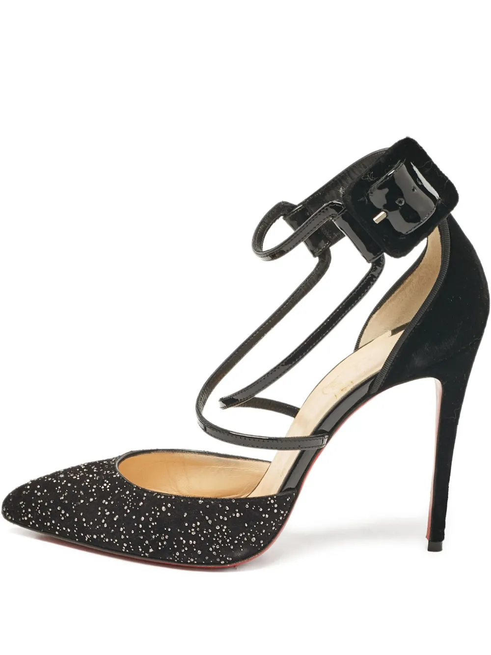 Christian Louboutin Pre-Owned Suzanna 110mm グリッターパンプス - ブラック Christian Louboutin Pre-Owned Suzanna 110mm グリッターパンプス - ブラック