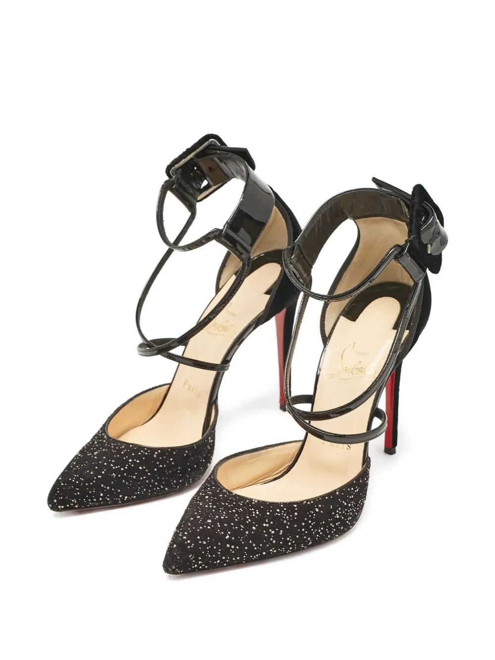 Christian Louboutin Pre-Owned 110 mm Suzanna pumps met glitters - Zwart
