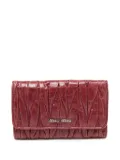 Miu Miu Pre-Owned matelassé leather wallet - Red