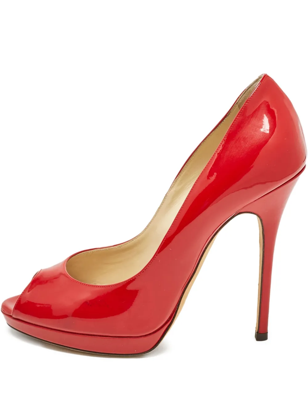 Jimmy Choo Pre-Owned escarpins plateforme 120 mm à bout ouvert | rouge | Image 1