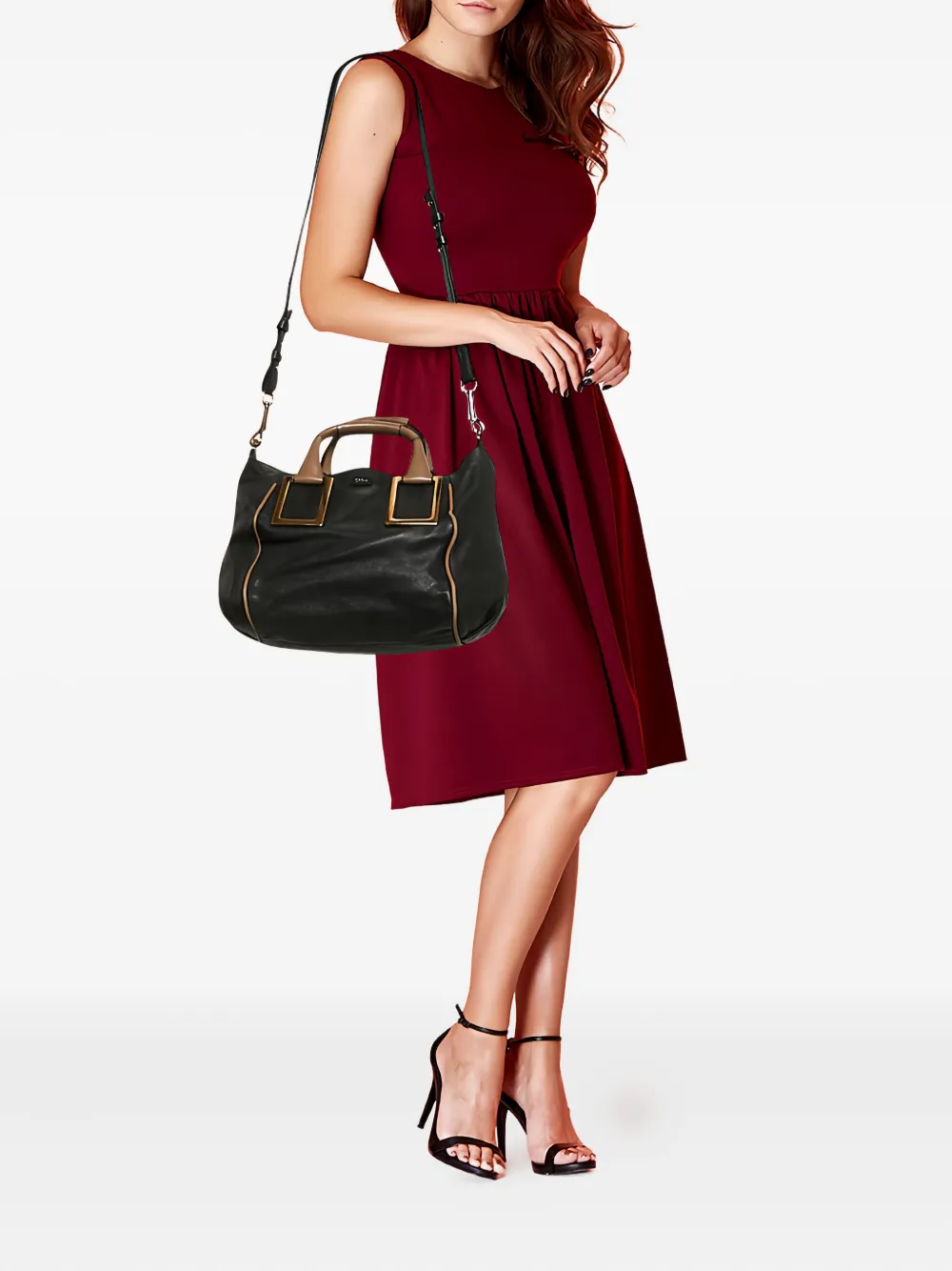 Chloé Pre-Owned Ethel leather gold clasp satchel | Image 2
