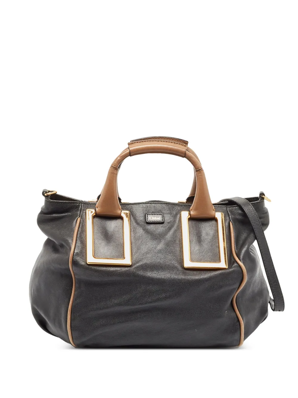 Chloé Pre-Owned Ethel leather gold clasp satchel | Black | Image 1