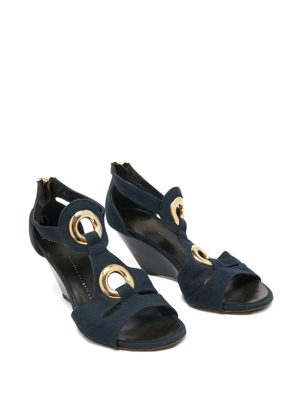 Giuseppe Zanotti Vintage Pre-owned 90 mm sandalen met sleehak - Blauw