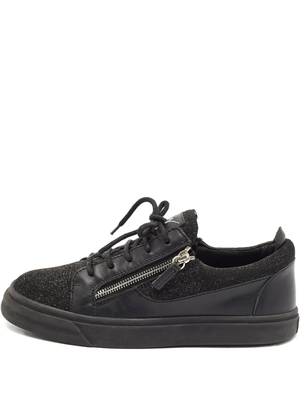 2024 leather glitter zip sneakers