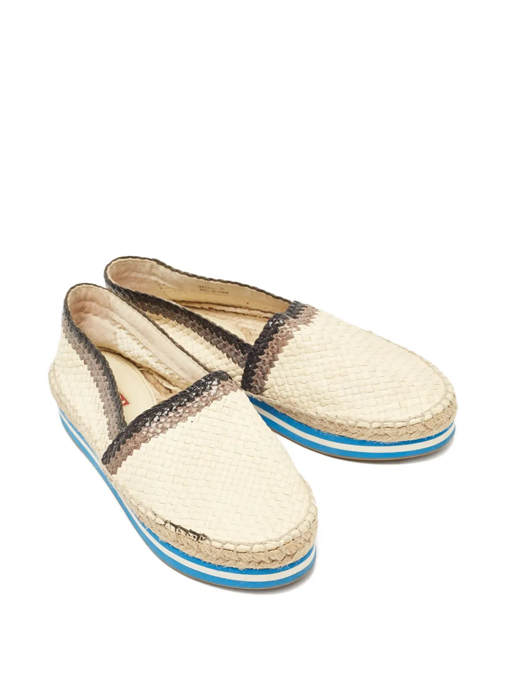 Prada Pre-Owned 2024 espadrilles met plateauzool - Beige