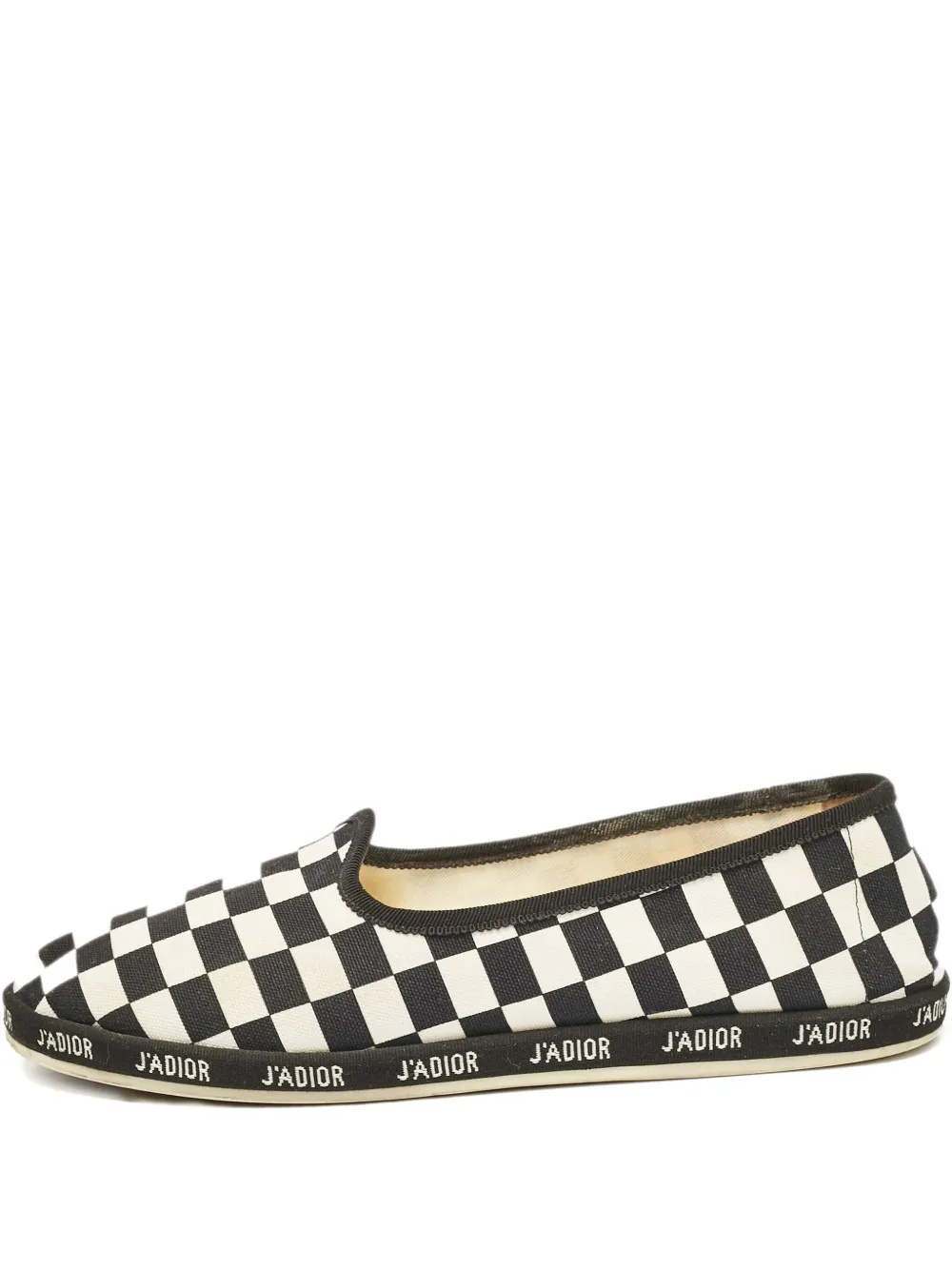 Christian Dior Pre-Owned checked ballet flats - ブラック Christian Dior Pre-Owned checked ballet flats - ブラック