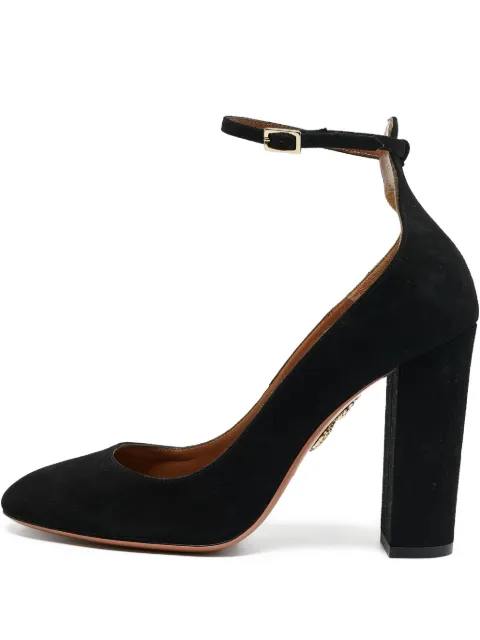 Aquazzura pre-owned 100mm Alix block-heel ankle-strap pumps