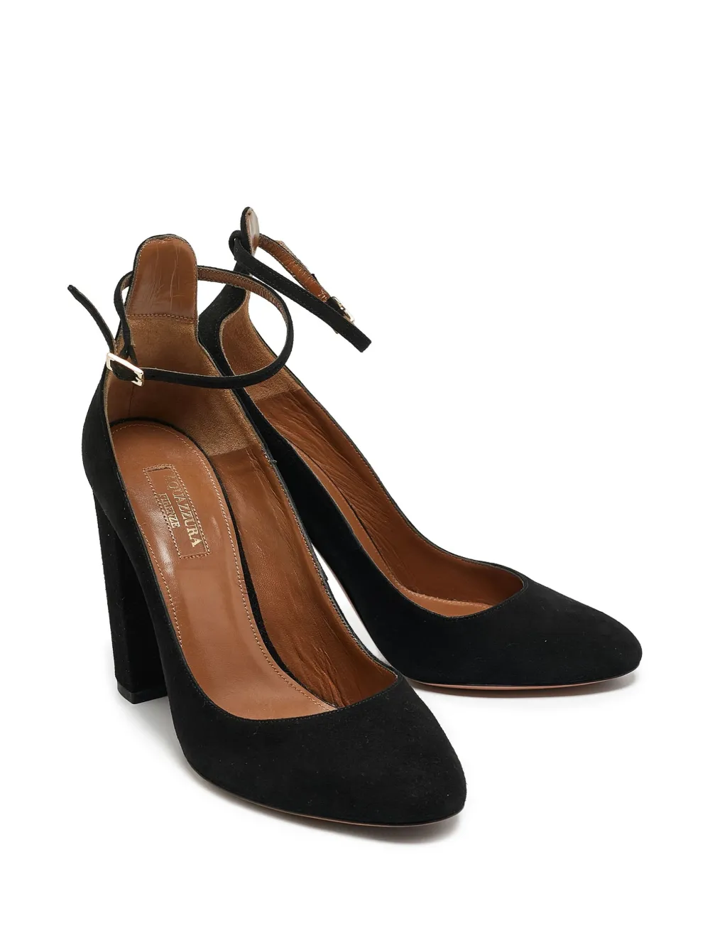 Aquazzura pre-owned 100mm Alix block-heel ankle-strap pumps | Image 2